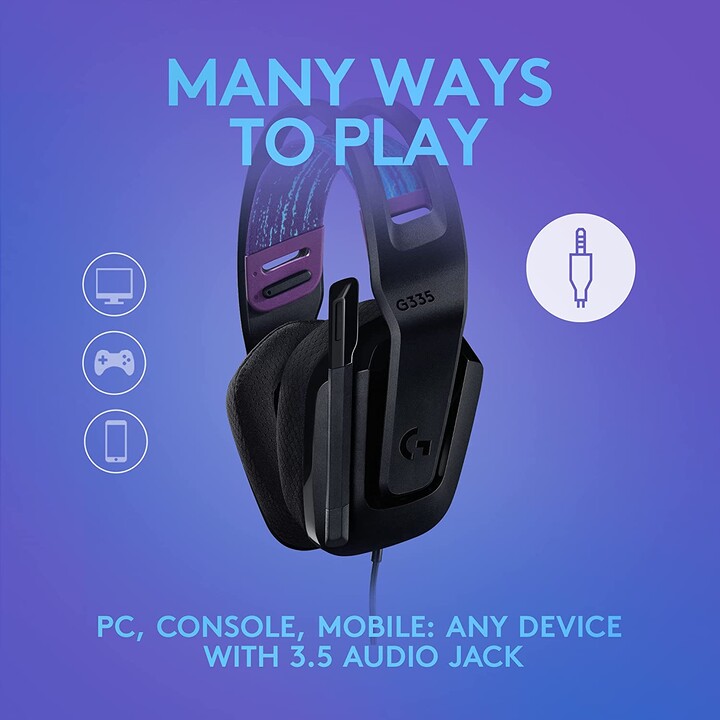Logitech G335 negro (auriculares para juegos con cable)