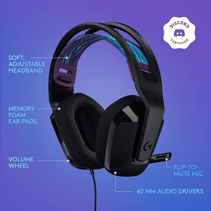 Logitech G335 negro (auriculares para juegos con cable)