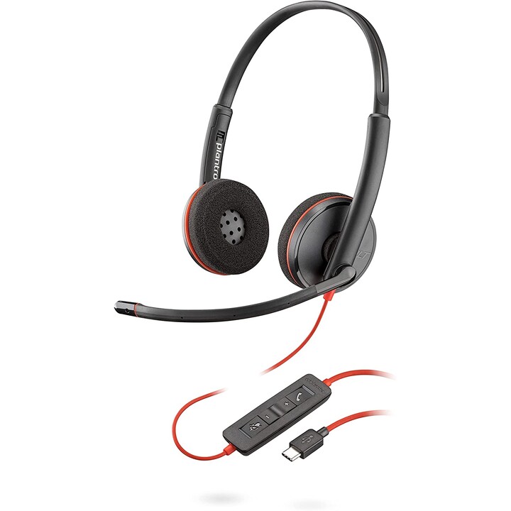 KOPFHÖRER + MIKROFON PLANTRONICS BLACKWIRE C3220 STEREO USB-C