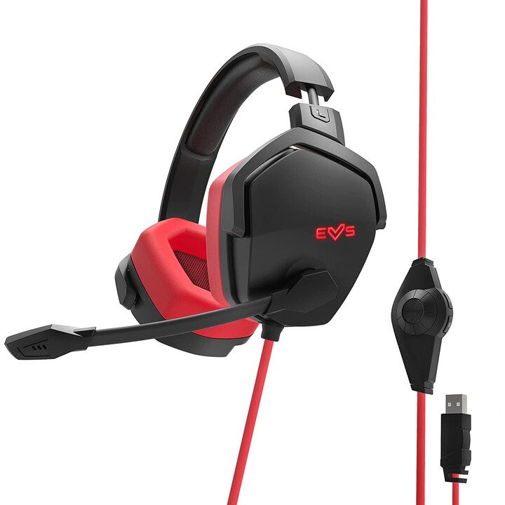 HEADSET + MIC ENERGY GAMING ESG 4 SURROUND 7.1 USB BLACK/RED