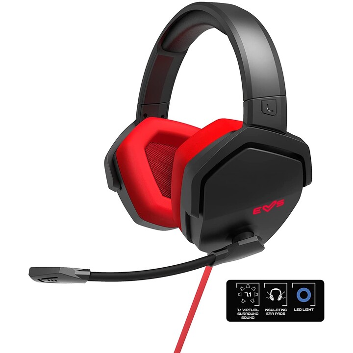 HEADSET + MIC ENERGY GAMING ESG 4 SURROUND 7.1 USB BLACK/RED
