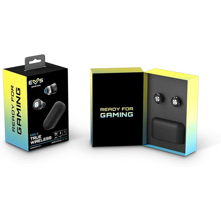 CUFFIE + MIC ENERGIA CUFFIE DA GIOCO ESG 6 TRUE WIRELESS BLUETOOTH NERO