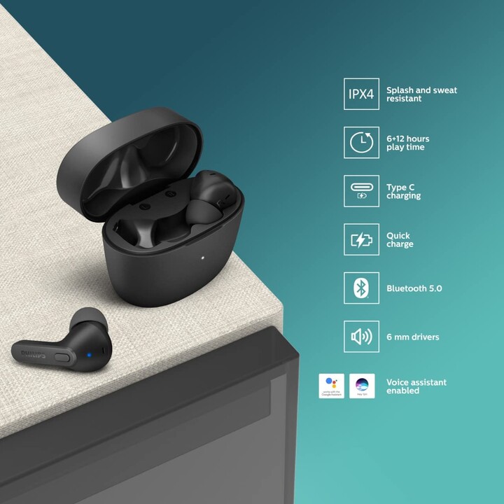 Philips Null TAT2206WT Negro