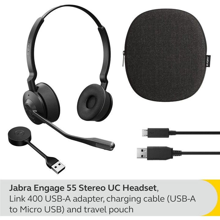 Jabra Engage 55 UC estéreo supraaurales (DECT, inalámbrico, USB)