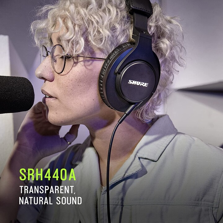 Fones de ouvido Shure SRH440A-EFS com fio preto