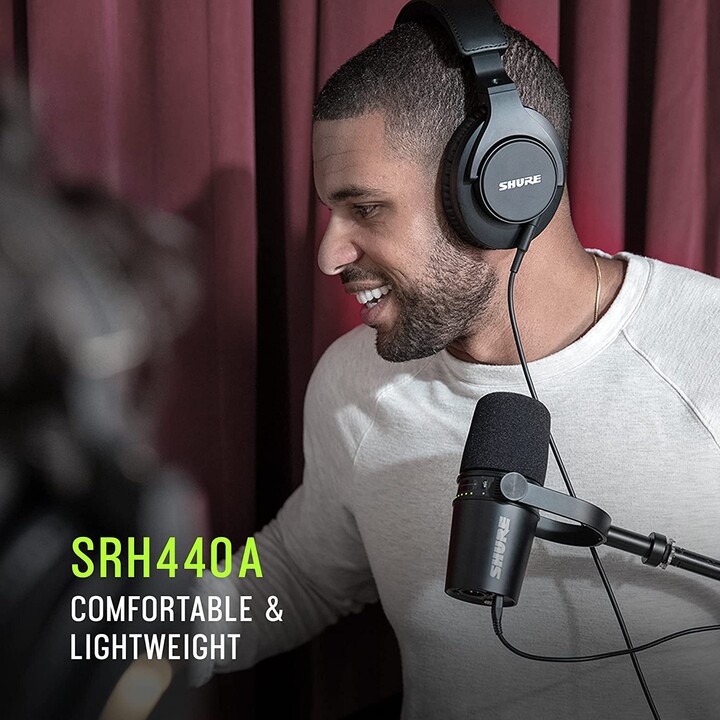 Fones de ouvido Shure SRH440A-EFS com fio preto