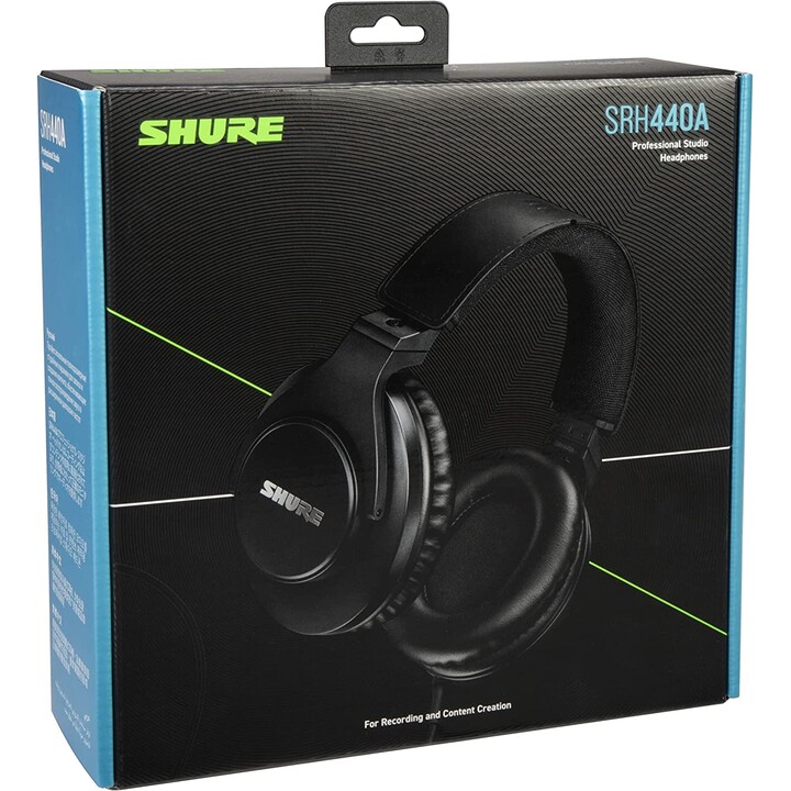 Fones de ouvido Shure SRH440A-EFS com fio preto