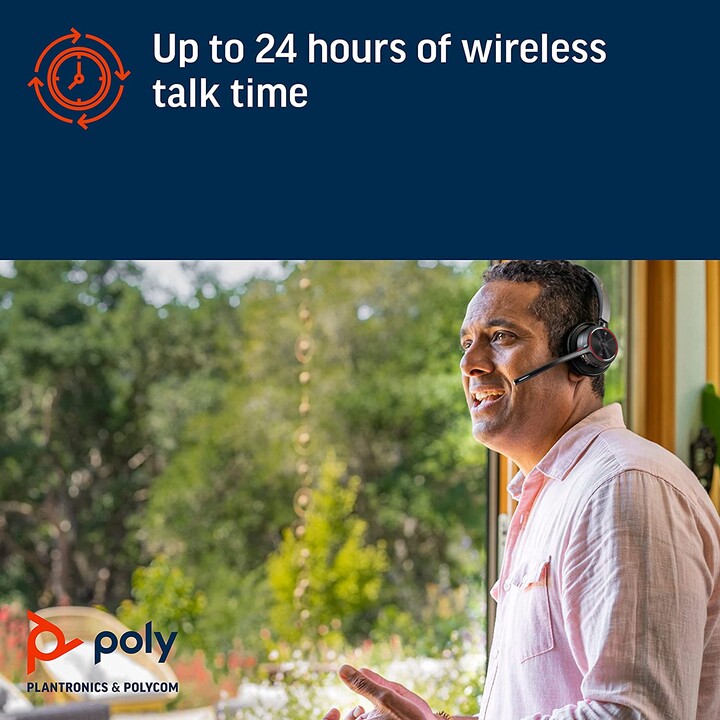 Poly Voyager 4300 UC Serie 4320 Auriculares estéreo supraaurales (USB-A, Bluetooth, inalámbrico, certificado por MS Teams)
