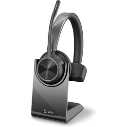Poly Voyager 4300 UC Series 4310 Mono Auriculares supraaurales (USB-A, Bluetooth, inalámbrico, con estación de carga, con certif