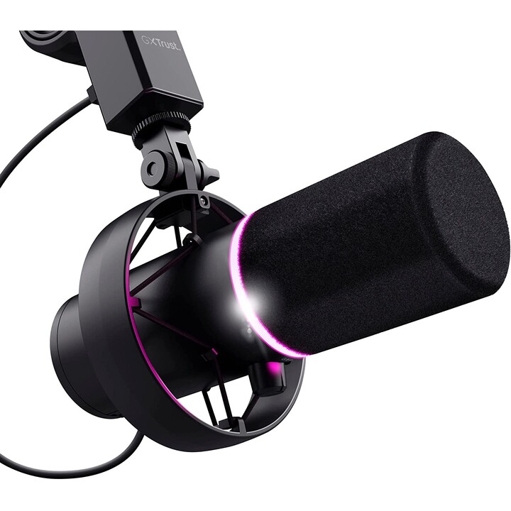 Trust Gaming GXT 255+ Microphone professionnel avec bras de perche Onyx / USB 2.0