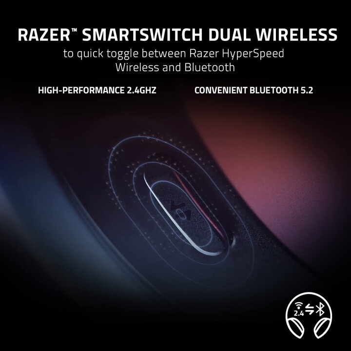 Fone de ouvido para jogos Razer Barracuda (Bluetooth, conector de 3,5 mm, circumaural, sem fio)