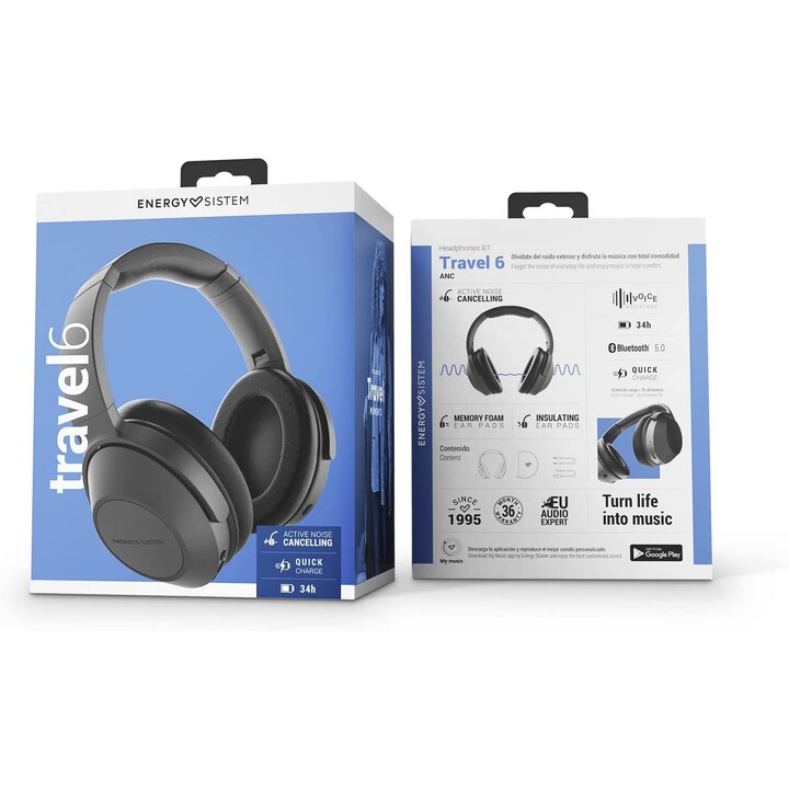 Energy Sistem Travel 6 ANC Negro