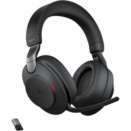 Fone de ouvido estéreo Jabra Evolve2 85 MS (circumaural, Bluetooth, sem fio, cancelamento de ruído ativo)