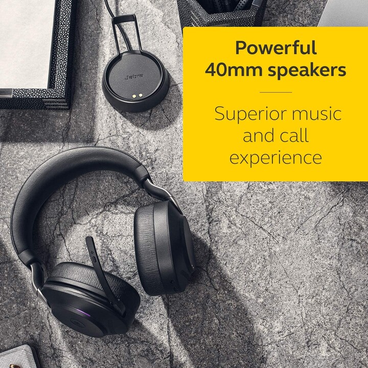 Jabra Evolve2 85 MS (circumaurales, Bluetooth, inalámbricos, cancelación activa de ruido)