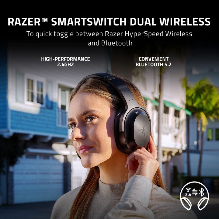 Auriculares para juegos Razer Barracuda Pro (Bluetooth, Circumaural, Inalámbrico)