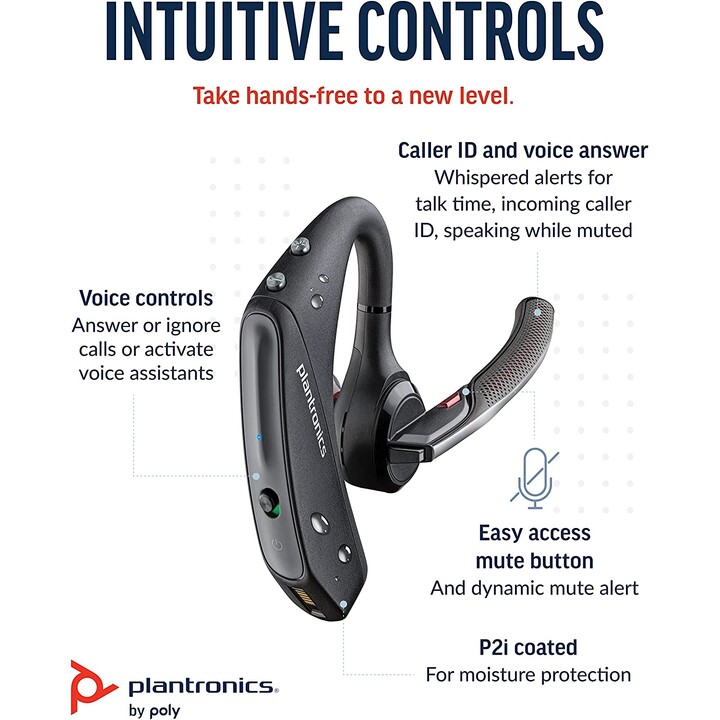 Poly Voyager 5200 UC Mono Auriculares intrauditivos (Bluetooth, USB, inalámbrico)