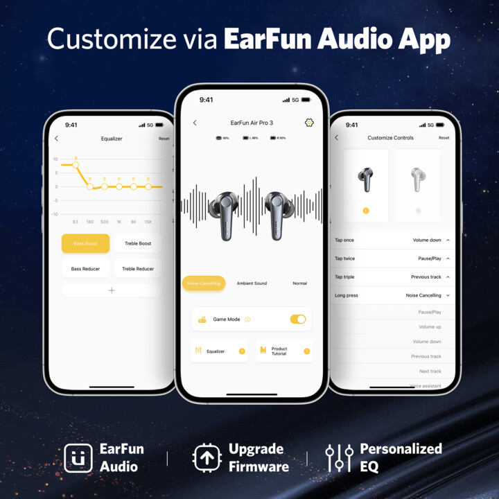Earfun Air Pro 3 ANC Noir