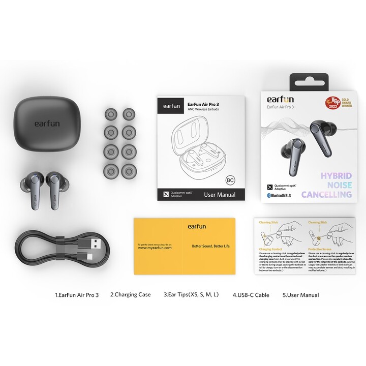 Earfun Air Pro 3 ANC Noir