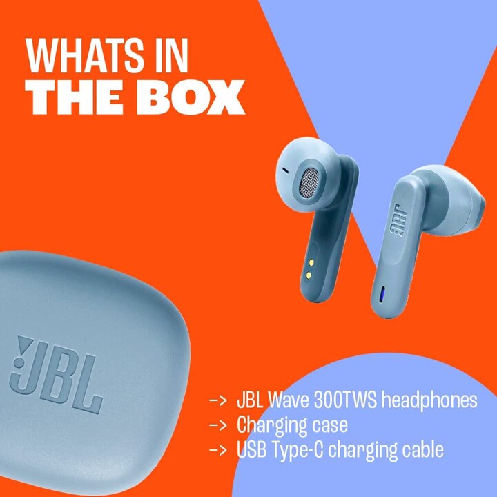 Casque Bluetooth JBL Wave 300TWS avec boitier de charge / Autonomie 6h / Noir
