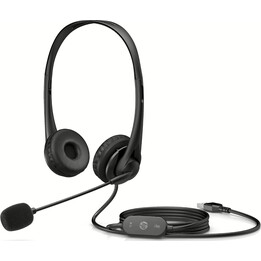 Fone de ouvido estéreo HP G2 com fio Conector USB-A preto
