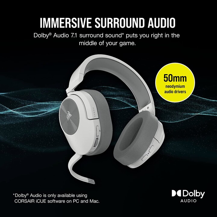 Corsair Hs55 Cuffie Wireless Bianche Ca-9011281-eu