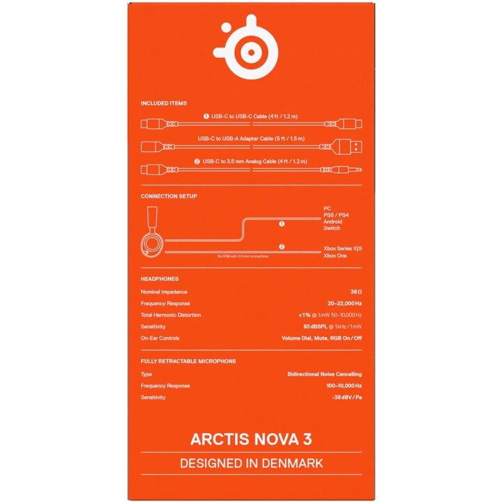 Steelseries Arctis Nova 3 Auriculares Alámbrico Diadema Juego Usb Tipo C Negro