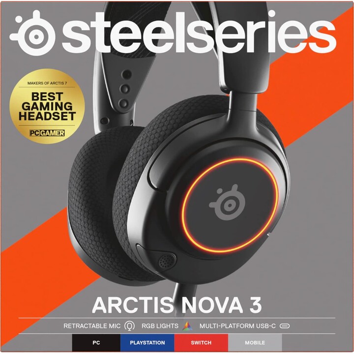 Steelseries Arctis Nova 3 Auriculares Alámbrico Diadema Juego Usb Tipo C Negro