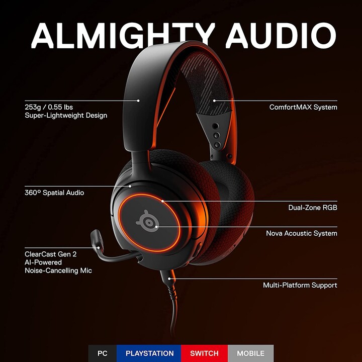 Steelseries Arctis Nova 3 Auriculares Alámbrico Diadema Juego Usb Tipo C Negro