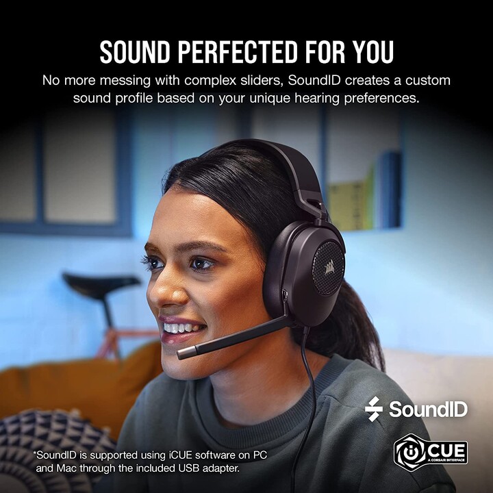 Corsair Hs65 Surround Auriculares Alámbrico De Mano Juego Carbono