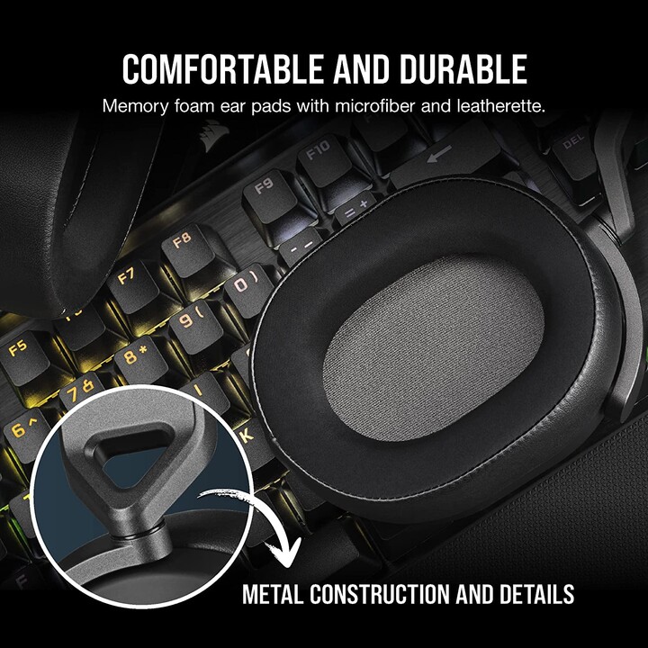 Corsair Hs65 Surround Auriculares Alámbrico De Mano Juego Carbono