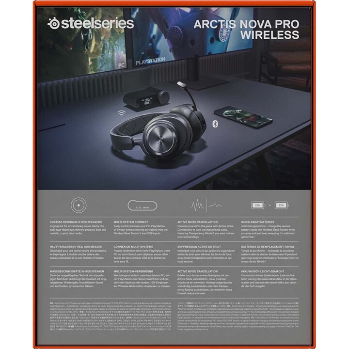 Steelseries Arctis Nova Pro Wireless Headphones Wireless Headband Gaming Bluetooth Black