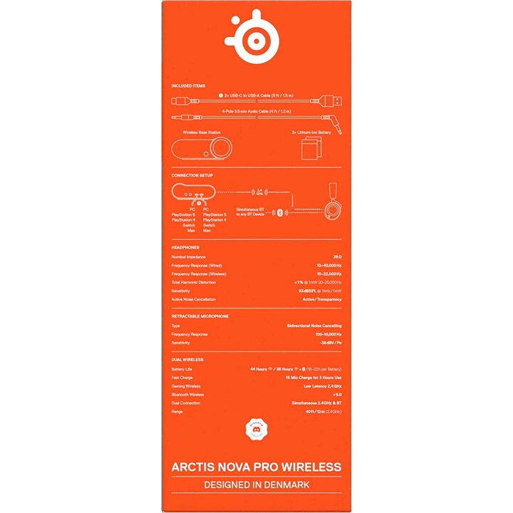 Steelseries Arctis Nova Pro Wireless Headphones Wireless Headband Gaming Bluetooth Black