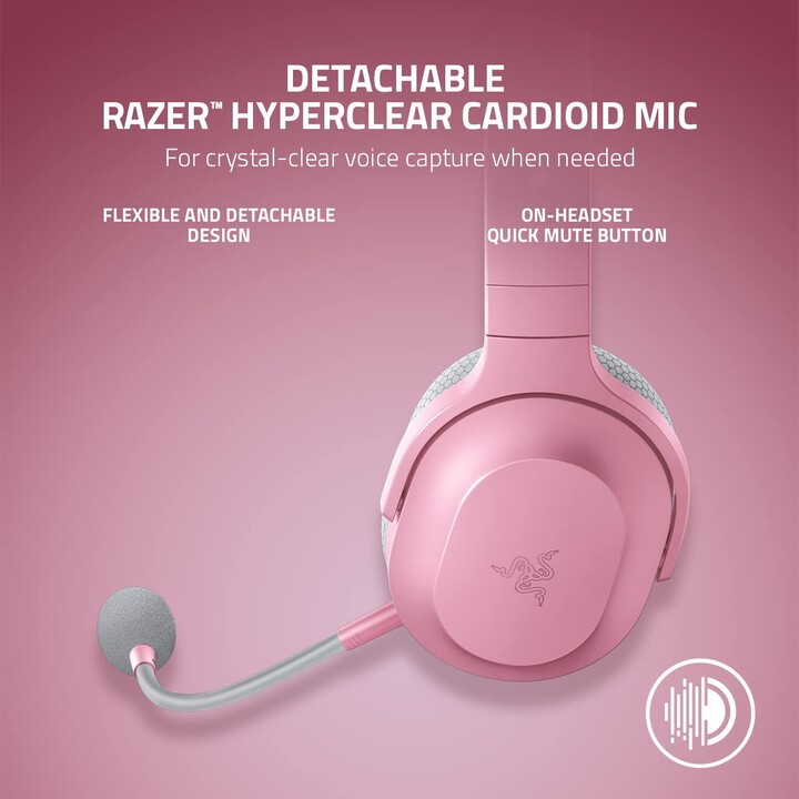 Razer Barracuda X Wireless And Wired Headphones Headband Game Usb Type C Bluetooth Pink