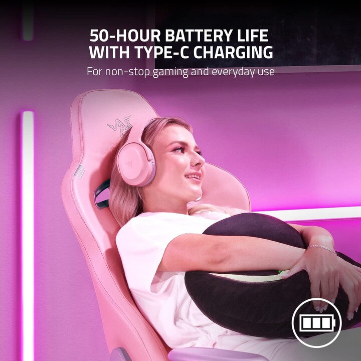 Razer Barracuda X Wireless And Wired Headphones Headband Game Usb Type C Bluetooth Pink