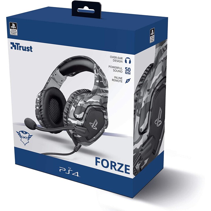 Trust Gxt 488 Forze Ps4 Auriculares Diadema Conector De 3,5 Mm Negro, Gris