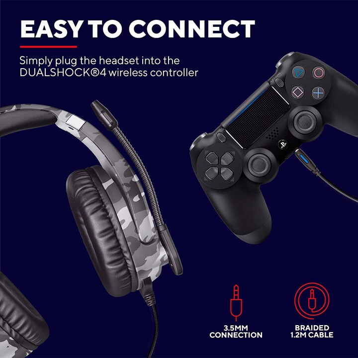 Trust Gxt 488 Forze Ps4 Auriculares Diadema Conector De 3,5 Mm Negro, Gris