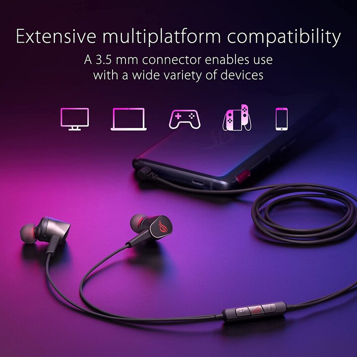 Asus Rog Cetra Core Ii Auriculares Dentro De Oído Conector De 3,5 Mm Negro