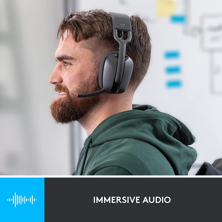Headset Logitech Vibe 100 - Ohrumschließend - Grafit (981-001213)