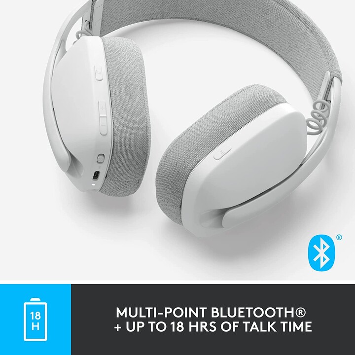 Logitech Zone Vibe 100 fones de ouvido sem fio Bluetooth brancos