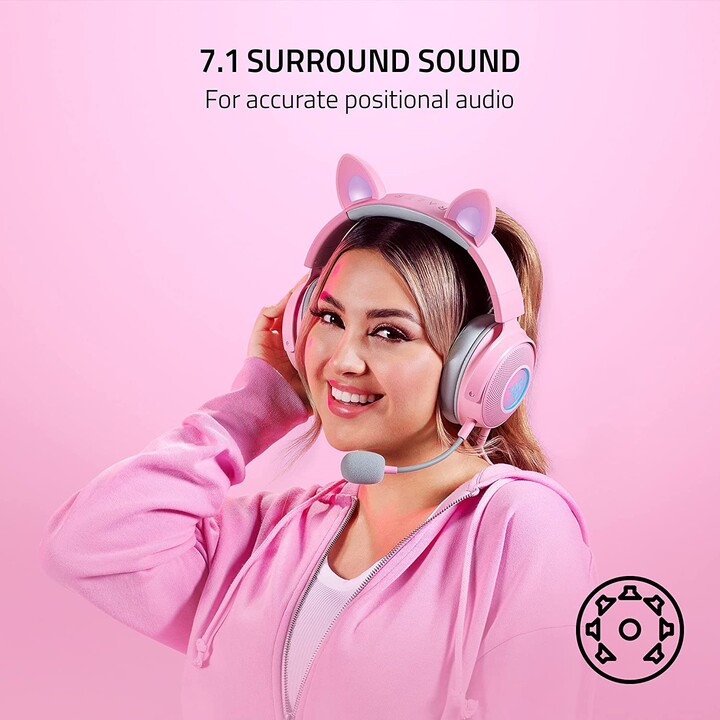 Razer Kraken Kitty V2 Pro Auriculares Alámbrico Diadema Juego Usb Tipo A Rosa