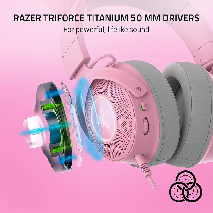 Razer Kraken Kitty V2 Pro Auriculares Alámbrico Diadema Juego Usb Tipo A Rosa