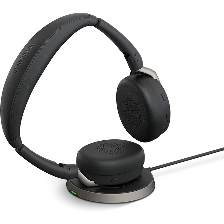 Jabra Evolve2 65 Flex UC Stereo Headset On-Ear (Bluetooth, kabellos, USB-C, Ladestation)