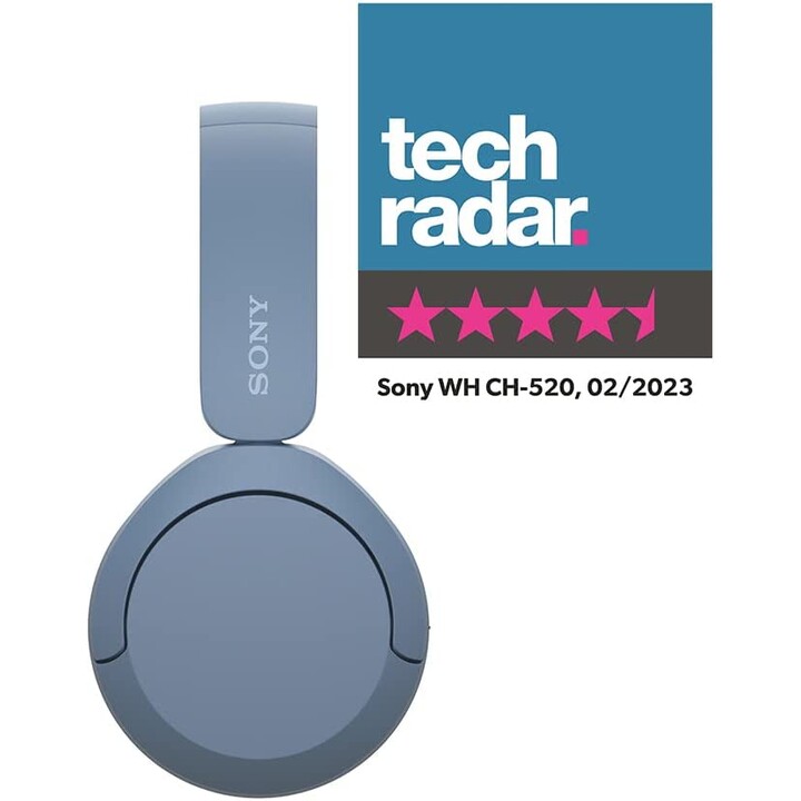Cuffie wireless Sony WH-CH520/ con microfono/ Bluetooth/ blu