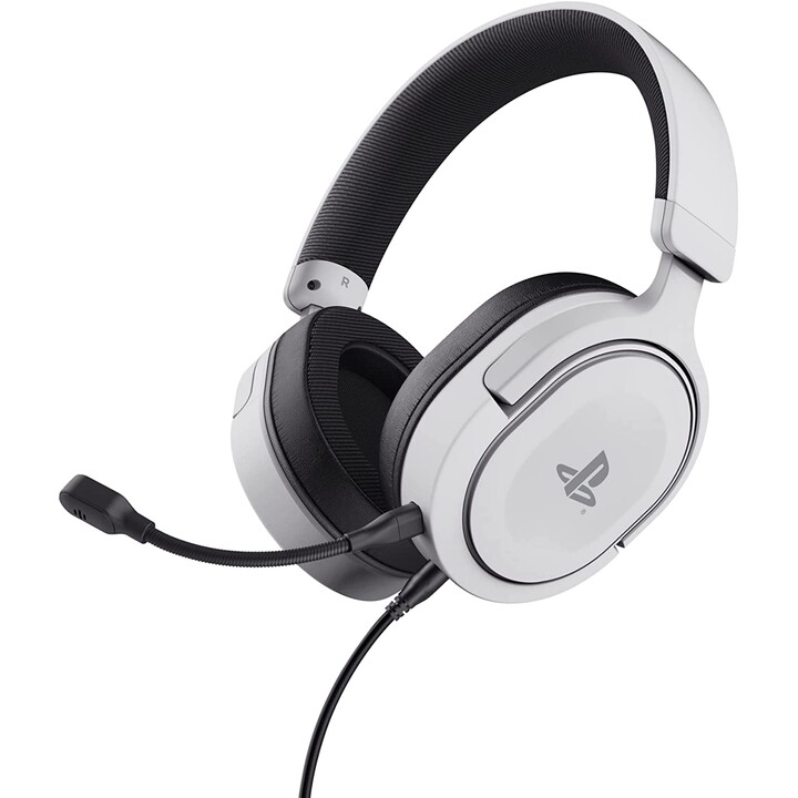 Trust GXT 498 Forta Cuffie cablate con archetto Gaming Nero, Bianco