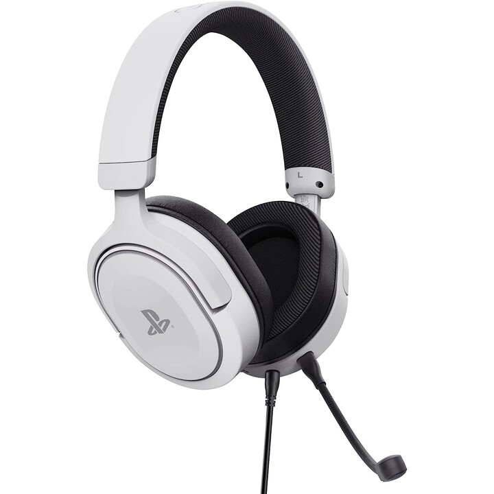 Trust GXT 498 Forta Cuffie cablate con archetto Gaming Nero, Bianco