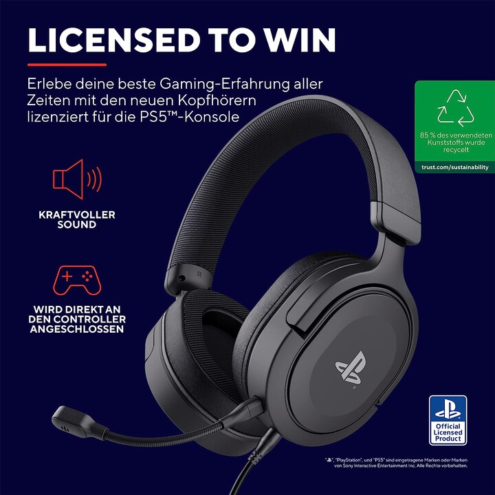 Trust GXT 498 Forta Auriculares Alámbrico Diadema Juego Negro