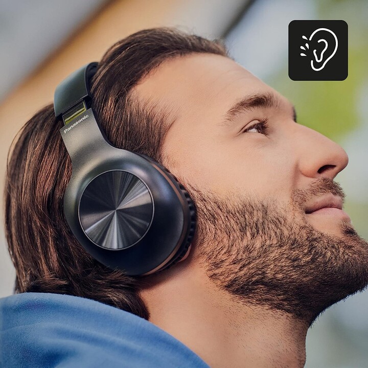 Cuffie wireless Panasonic RB-HX220B/ con microfono/ Bluetooth/ nere