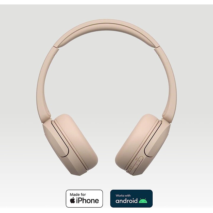 Auriculares inalámbricos Sony WH-CH520/ con Micrófono/ Bluetooth/ Beige