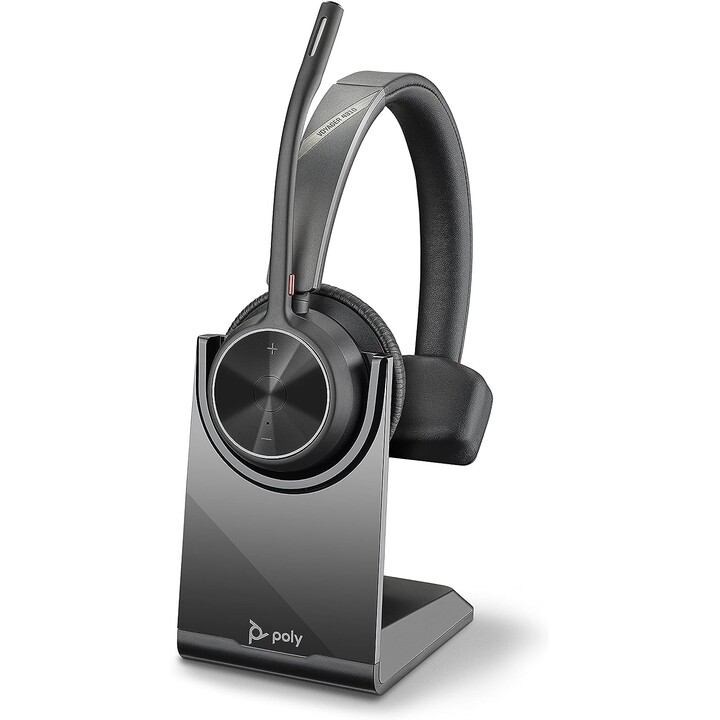 Poly Voyager 4300 UC Series 4310 Mono Headset On-Ear (USB-C, Bluetooth, wireless, with charging station, Zoom certified)