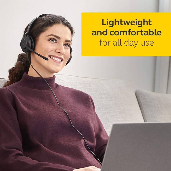 Fone de ouvido estéreo Jabra Evolve2 30 MS na orelha (USB-A, com fio)
